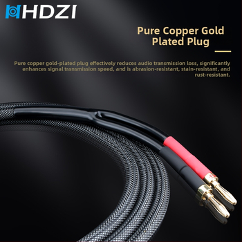 Kábel pre reproduktory od hhdzi – jadro z bezkyslíkového meďe, vodiče z čistej meďe, zlaté povrchové úpravy, CCC certifikát