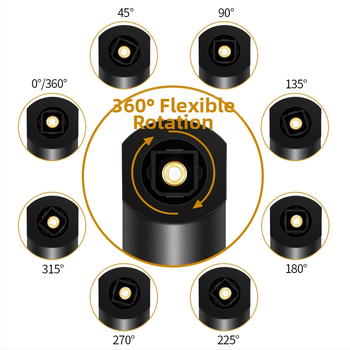 Optički audio kabel s 90° kutom, 5.1-kanalni SPDIF digitalni zvuk, 360° okretni konektor