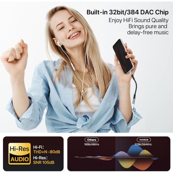 Type-C 3,5 mm női audió hosszabbító kábel, nikkelezett csatlakozók, tiszta rézmag, oxigénmentes réz vezető, RoHS tanúsított, Modell Ntpc