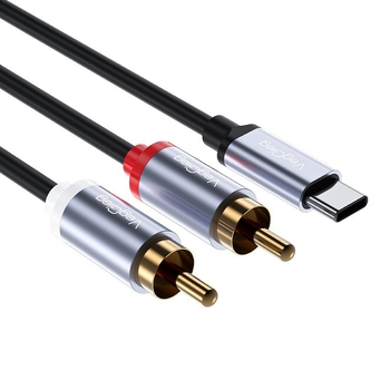 Weige Type-C kettős RCA audio-kábel, aranyozott vezetők, csupasz rézmag