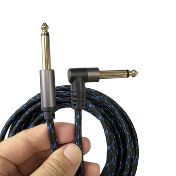 6,5 mm-es audió kábel, 2-vezetékes, férfi–férfi csatlakozó, réz mag, hegesztett, RoHS, gitárhoz, erősítőhöz, keverőhöz, digitális billentyűhöz