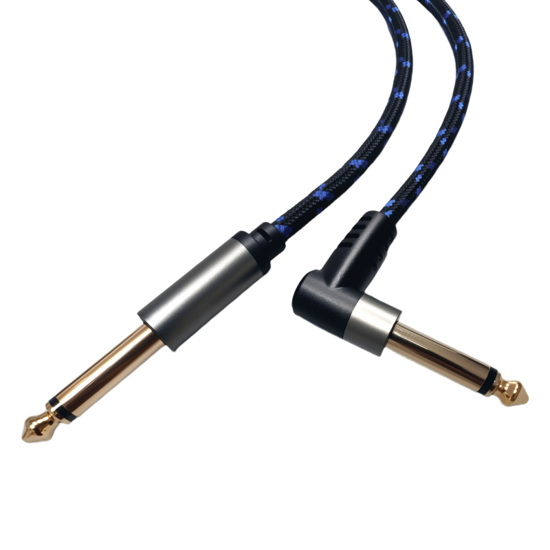 6,5 mm-es audió kábel, 2-vezetékes, férfi–férfi csatlakozó, réz mag, hegesztett, RoHS, gitárhoz, erősítőhöz, keverőhöz, digitális billentyűhöz