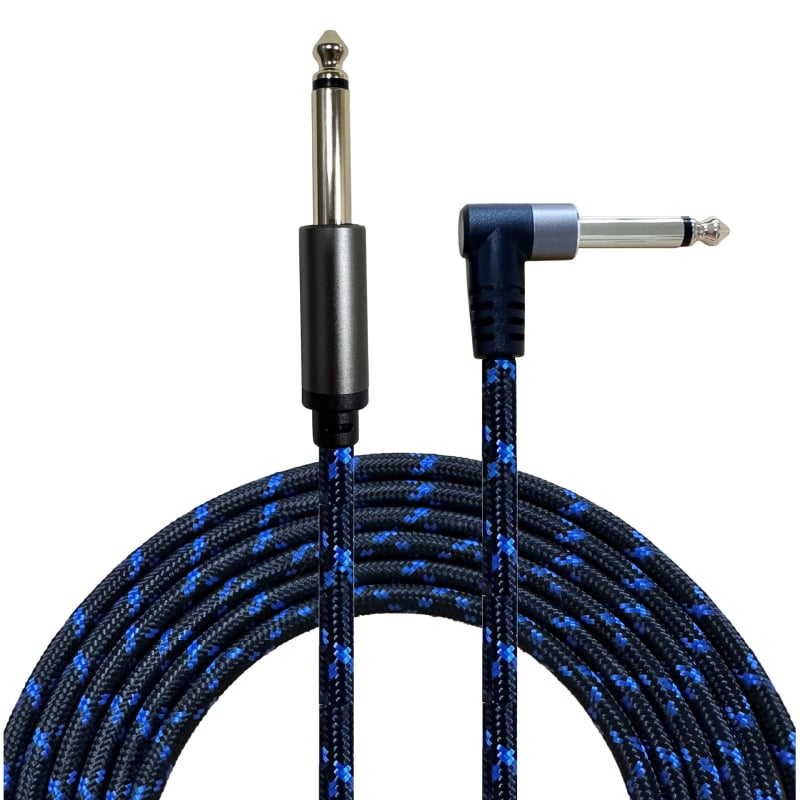 6,5 mm-es audió kábel, 2-vezetékes, férfi–férfi csatlakozó, réz mag, hegesztett, RoHS, gitárhoz, erősítőhöz, keverőhöz, digitális billentyűhöz