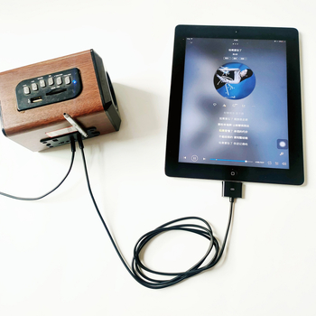 Cabl audio auto 3,5 mm la 30-pin pentru IPOD; contacte placate cu aur; miez din cupru; compatibil IPOD; conform ROHS