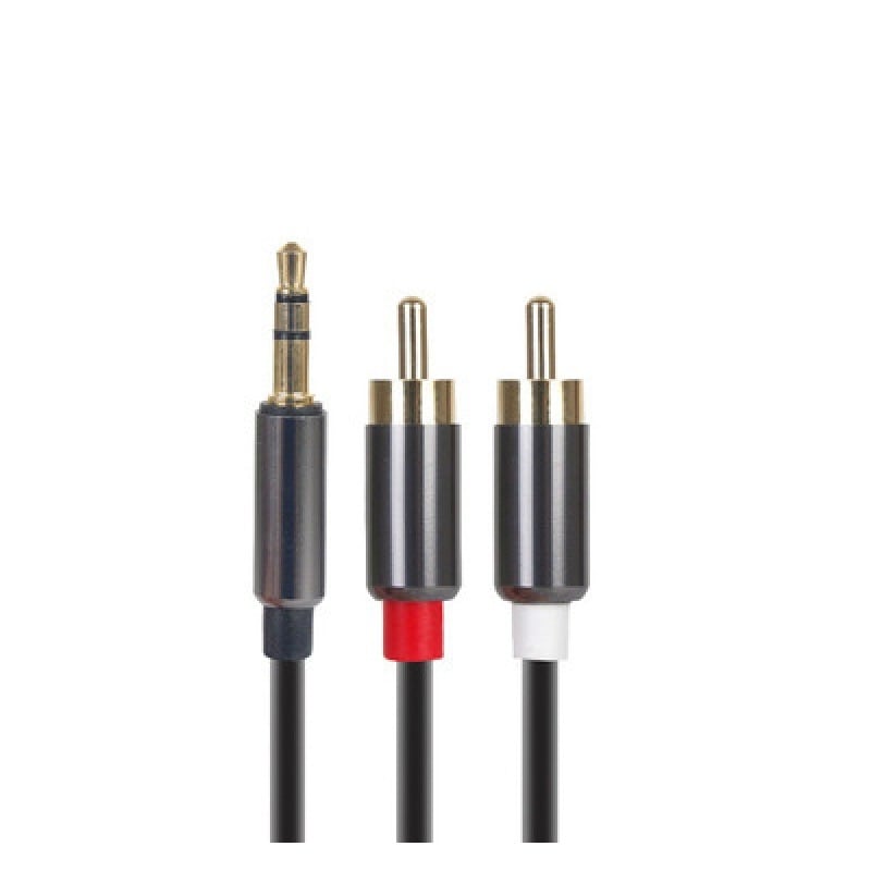 Audio kabel 3.5mm na 2RCA, jezgra od čistog bakra, OFC bakar, ROHS, model 7767