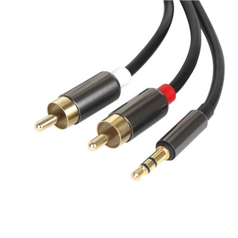 Audio kabel 3.5mm na 2RCA, jezgra od čistog bakra, OFC bakar, ROHS, model 7767