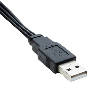 Audio kabel USB-A muškarac na 3 RCA žena, bakreni vodovi, niklani, RoHS