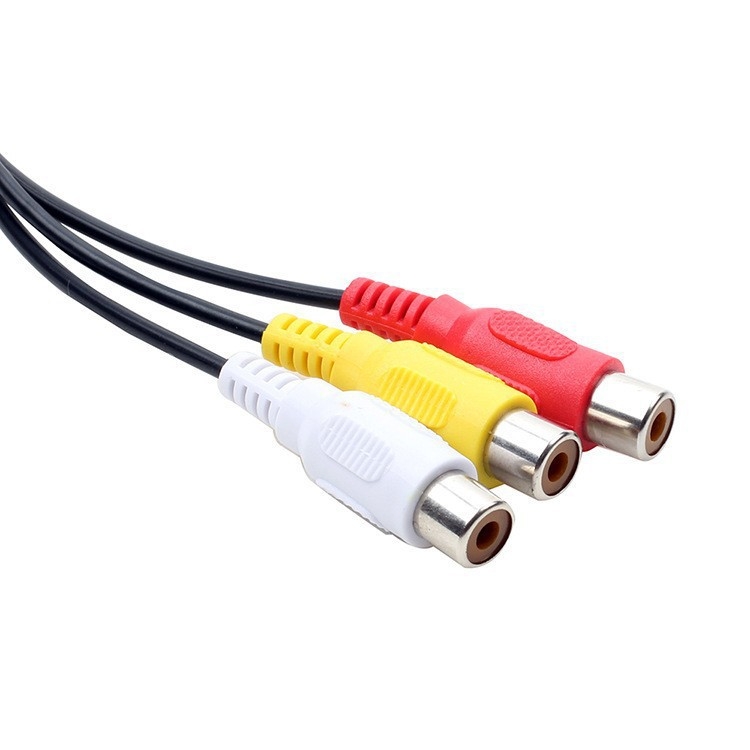 Audio kabel USB-A muškarac na 3 RCA žena, bakreni vodovi, niklani, RoHS