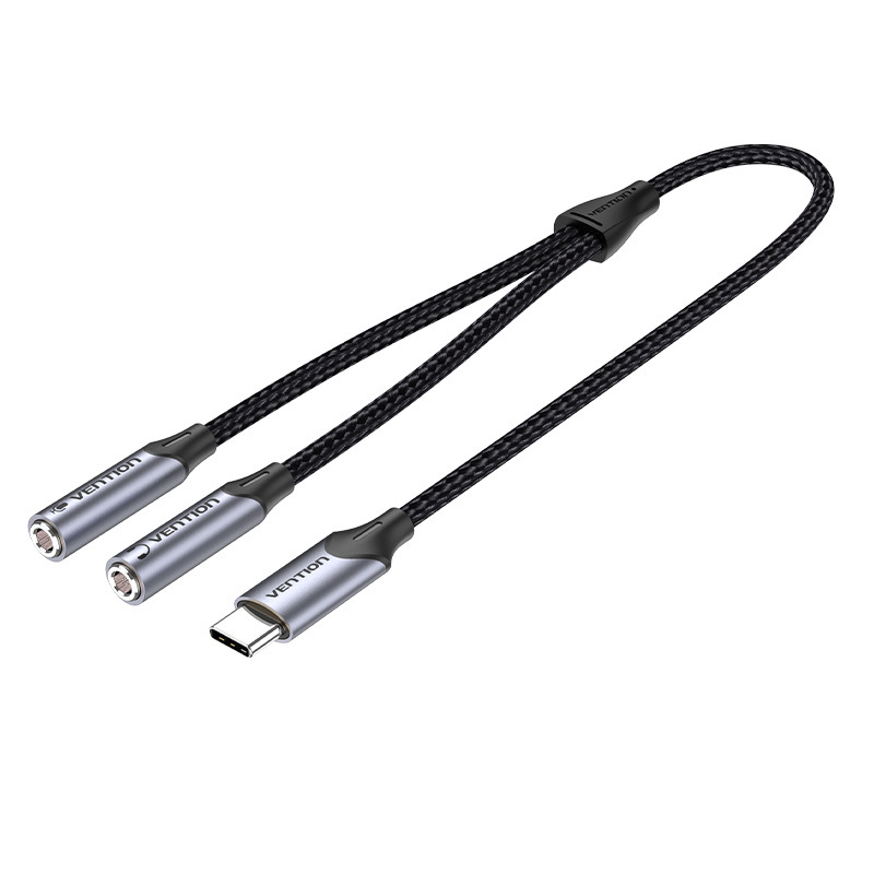 Weixun BGPHY Type-C na dvostruki 3,5 mm ženski audio kabel, jezgro bakra s nikliranom prevlakom, kućište od legure