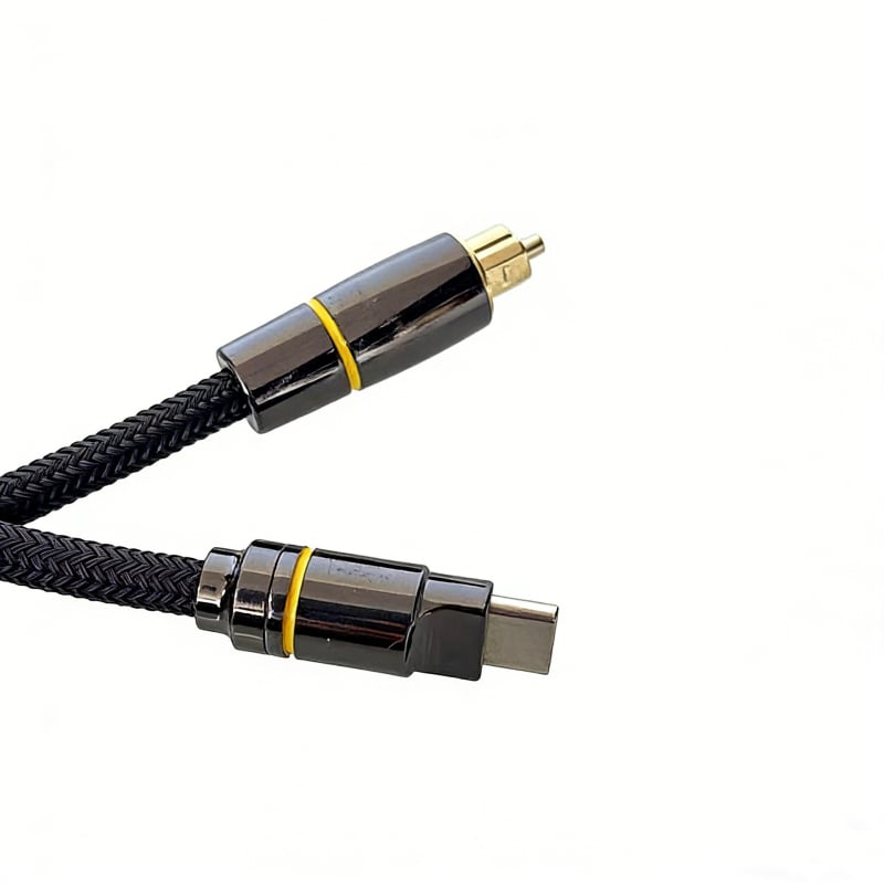 Type-C na 5.1 kanalni optički audio kabel s kvadratnim priključkom, zlatno, PET jezgra, Rohs potvrda