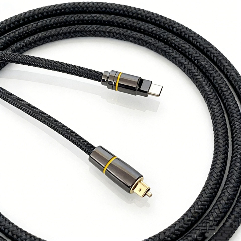 Type-C na 5.1 kanalni optički audio kabel s kvadratnim priključkom, zlatno, PET jezgra, Rohs potvrda