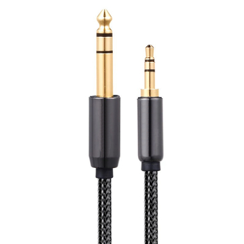 Cablu audio 3,5 mm către 6,35 mm, adaptor pentru dispozitive digitale, placat cu aur, certificat RoHS
