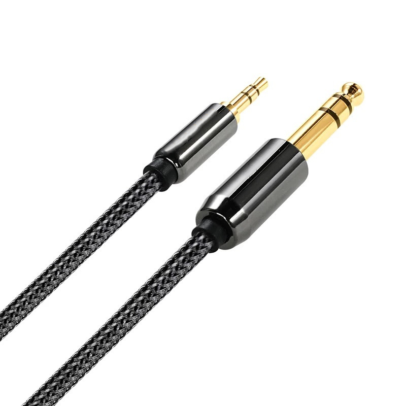 Cablu audio 3,5 mm către 6,35 mm, adaptor pentru dispozitive digitale, placat cu aur, certificat RoHS