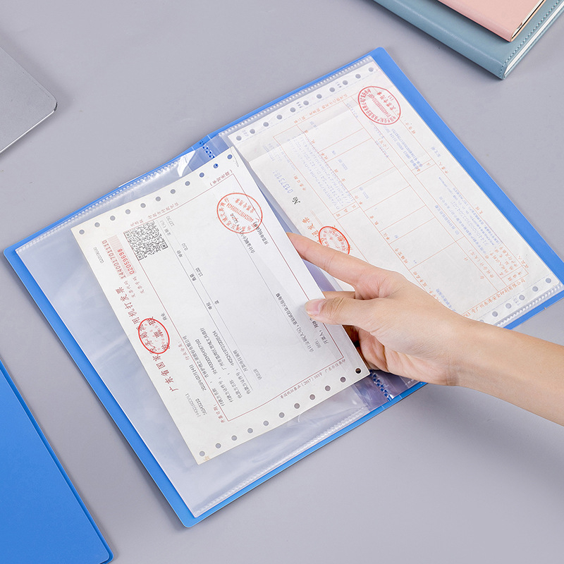 Многостранична папка за фактури по ДДС с персонализирано лого, пластмасова, модели F60/F61