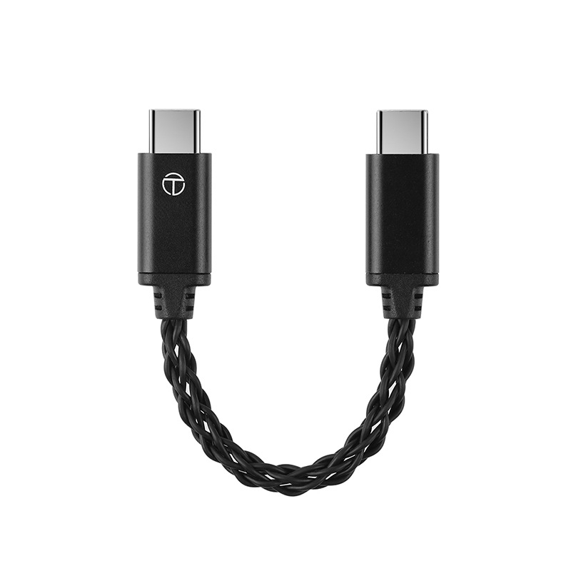 TRN TO Cablu audio Type-C la Type-C pentru dispozitive digitale, miez din cupru placat cu argint, finisaj placat cu argint