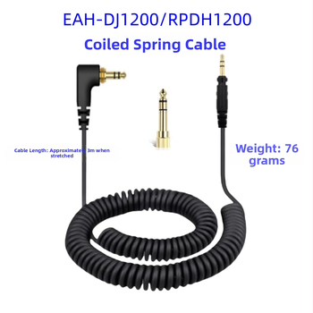 Kábel pre herné slúchadlá EAH-DJ1200/RPDH1200 – upgrade kábel pre monitorovanie zvuku; vodič: čistá meď; meď bez oxidu; Rohs certifikát; hmotnosť: 76 g; samostatné balenie
