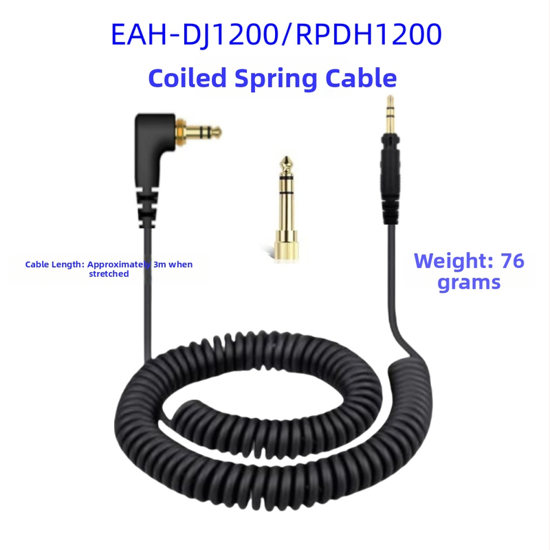 Kábel pre herné slúchadlá EAH-DJ1200/RPDH1200 – upgrade kábel pre monitorovanie zvuku; vodič: čistá meď; meď bez oxidu; Rohs certifikát; hmotnosť: 76 g; samostatné balenie