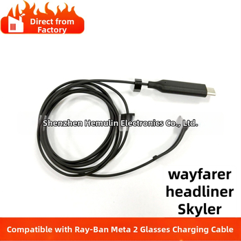 Uzlādes kabelis Ray-Ban Meta2 viedajiem brillēm - Hemulin, 1,5 m, saderīgs ar Wayfarer/Headliner/Skyler