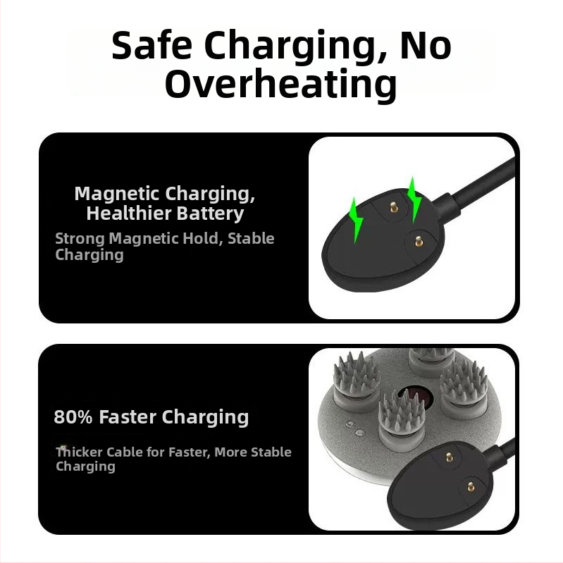 Magnētis uzlādes kabelis galvas masāžierim ScalpMini2 – Aoshengda zīmols, saderīgs ar Beixin, izgatavots pēc rasējuma