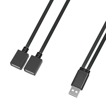 USB pagarinājuma kabelis 1 uz 2, USB 2.0, datu pārraide un barošana, vīriešu-sieviešu savienojums, modelis C22