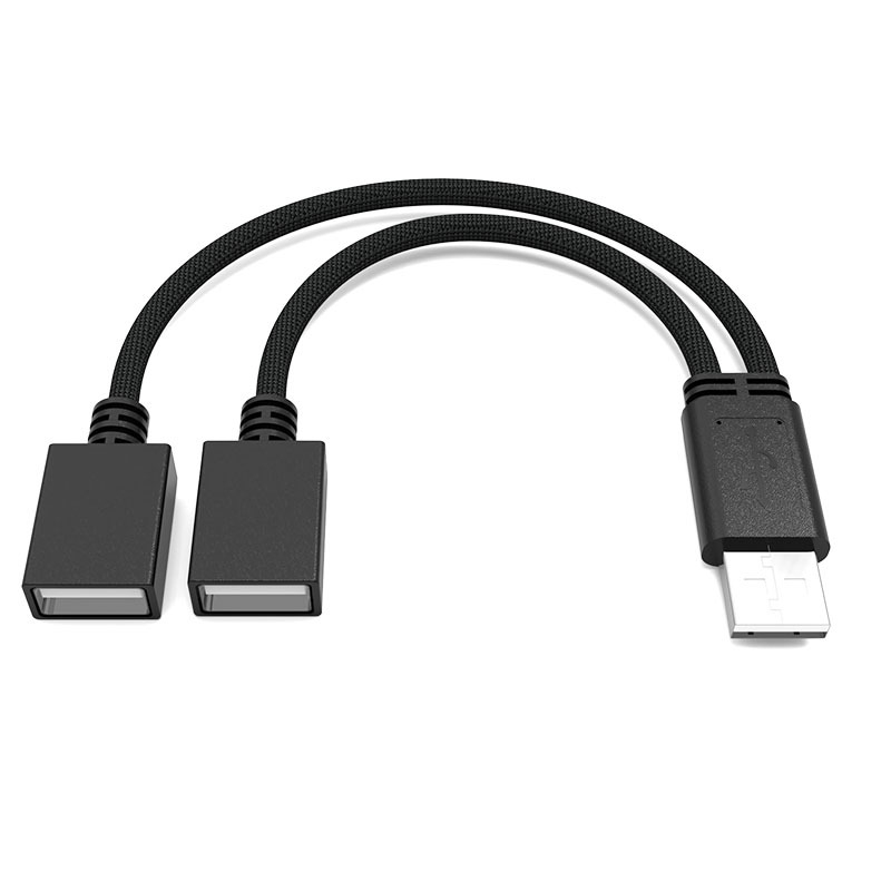 USB pagarinājuma kabelis 1 uz 2, USB 2.0, datu pārraide un barošana, vīriešu-sieviešu savienojums, modelis C22