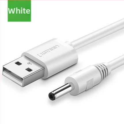 USB uz DC 3,5 mm barošanas un datu kabelis, 5V, 1 m, OEM, saderīgs ar galda lukturiem, skaņas iekārtām un mazajiem ventilatoriem, zīmols uldum