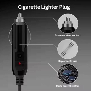 Încărcător auto cu lumină, conector DC5521, cablu 3m/5m, rezistent la apă, sursă de alimentare mini pentru exterior