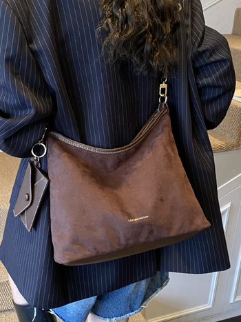 Nagy kapacitású bucket bag nőknek, PU bőr / szövet, városi egyszerű stílus, cipzáras zárás, poliészter bélés, belső cipzáros zseb