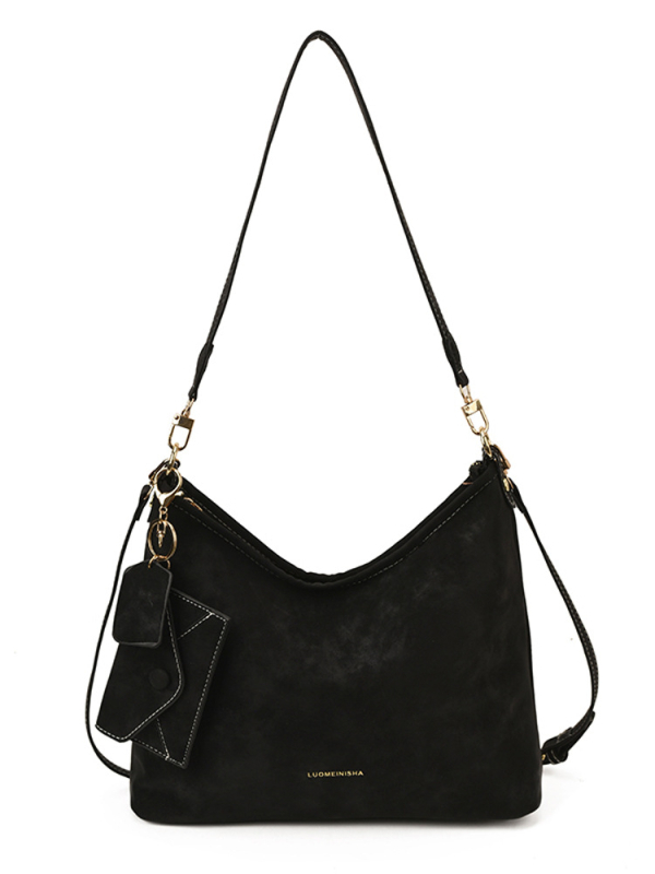Nagy kapacitású bucket bag nőknek, PU bőr / szövet, városi egyszerű stílus, cipzáras zárás, poliészter bélés, belső cipzáros zseb