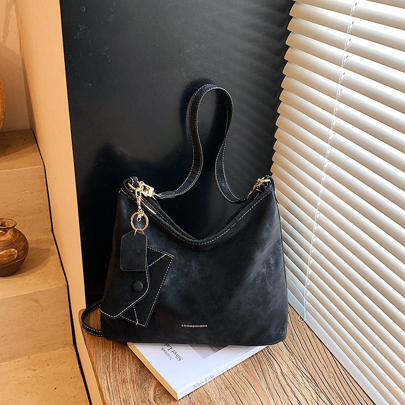 Nagy kapacitású bucket bag nőknek, PU bőr / szövet, városi egyszerű stílus, cipzáras zárás, poliészter bélés, belső cipzáros zseb