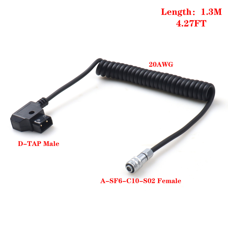 D-Tap uz Weipu 2-pol Kameru barošanas kabelis – Lano, TPU apvalks, RoHS, piemērots kameru un bateriju aprīkojumam