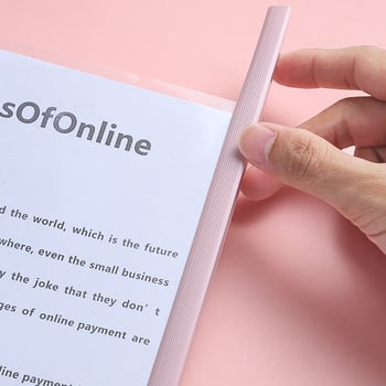 PP trojuholníková spona na rúdu pre zošity, priehľadná kancelárska spona, s tlačeným logom a prispôsobením, modely 9077/9078