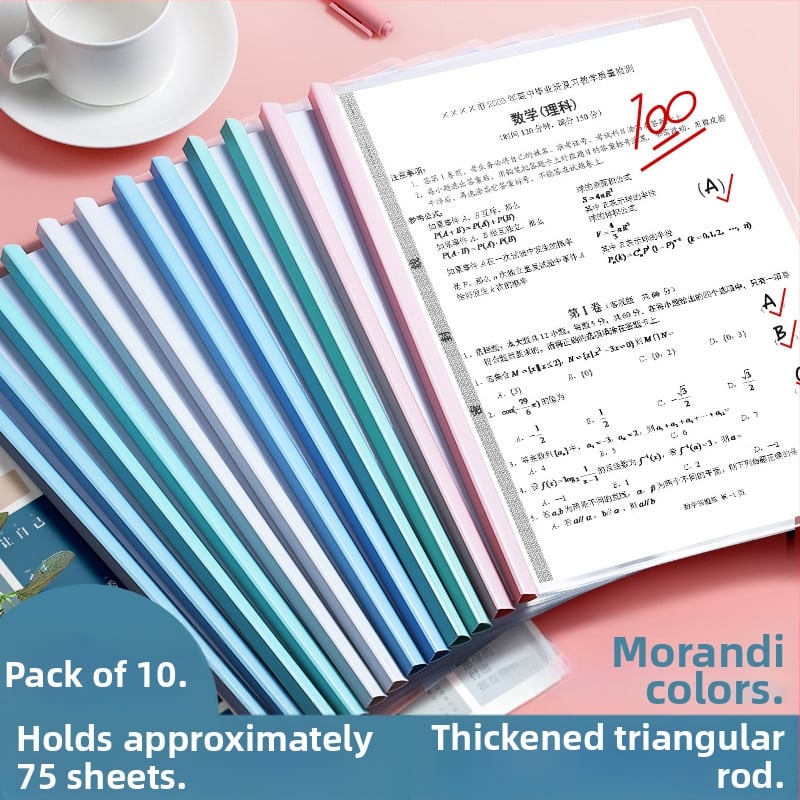 PP trojuholníková spona na rúdu pre zošity, priehľadná kancelárska spona, s tlačeným logom a prispôsobením, modely 9077/9078