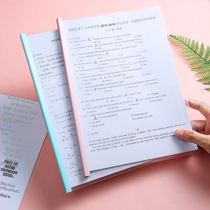 PP trojuholníková spona na rúdu pre zošity, priehľadná kancelárska spona, s tlačeným logom a prispôsobením, modely 9077/9078