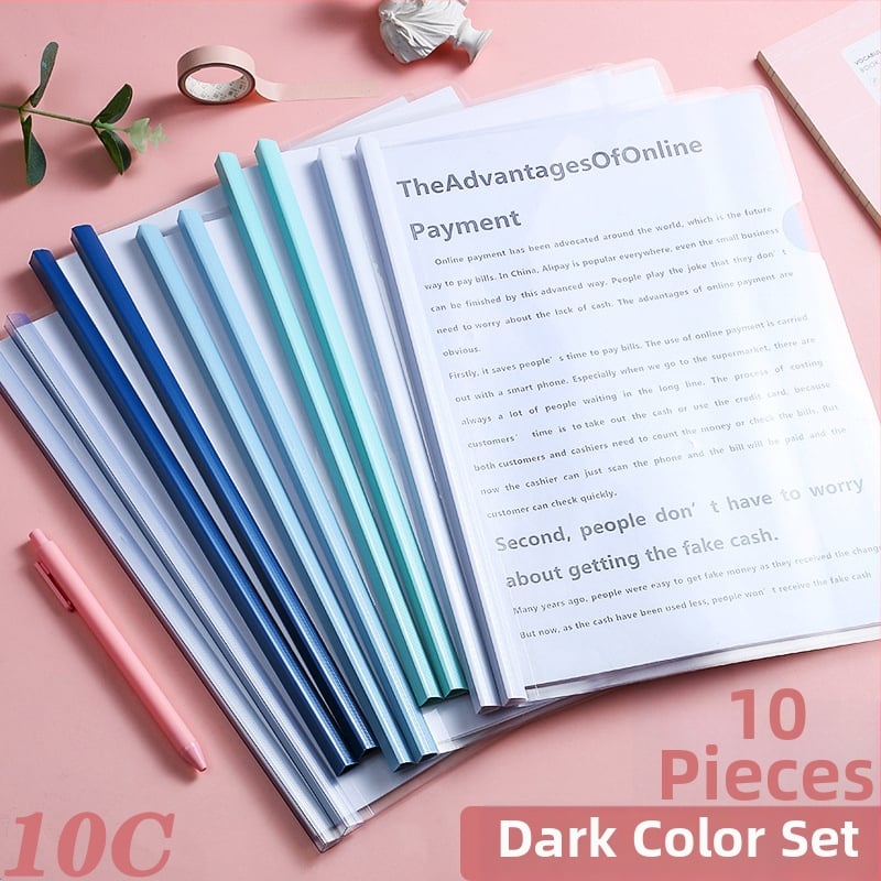 PP trojuholníková spona na rúdu pre zošity, priehľadná kancelárska spona, s tlačeným logom a prispôsobením, modely 9077/9078