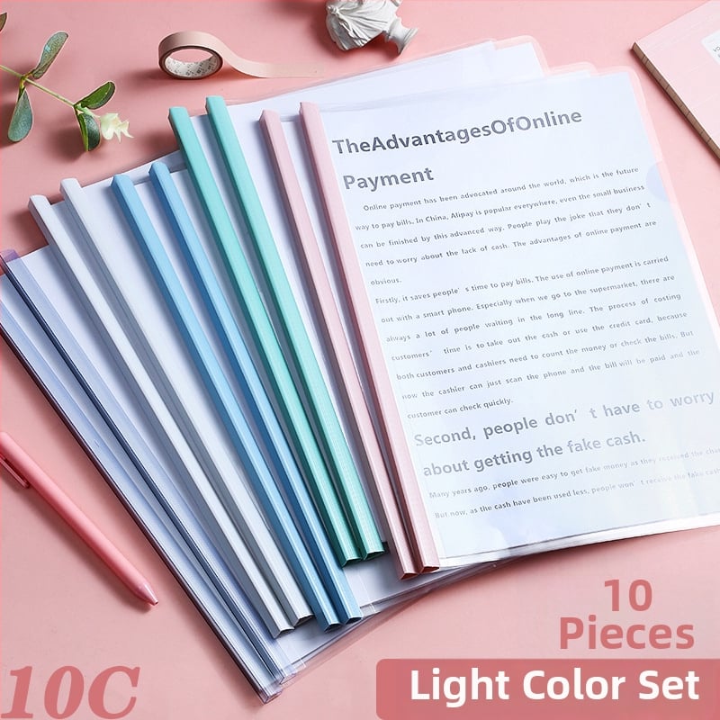 PP trojuholníková spona na rúdu pre zošity, priehľadná kancelárska spona, s tlačeným logom a prispôsobením, modely 9077/9078