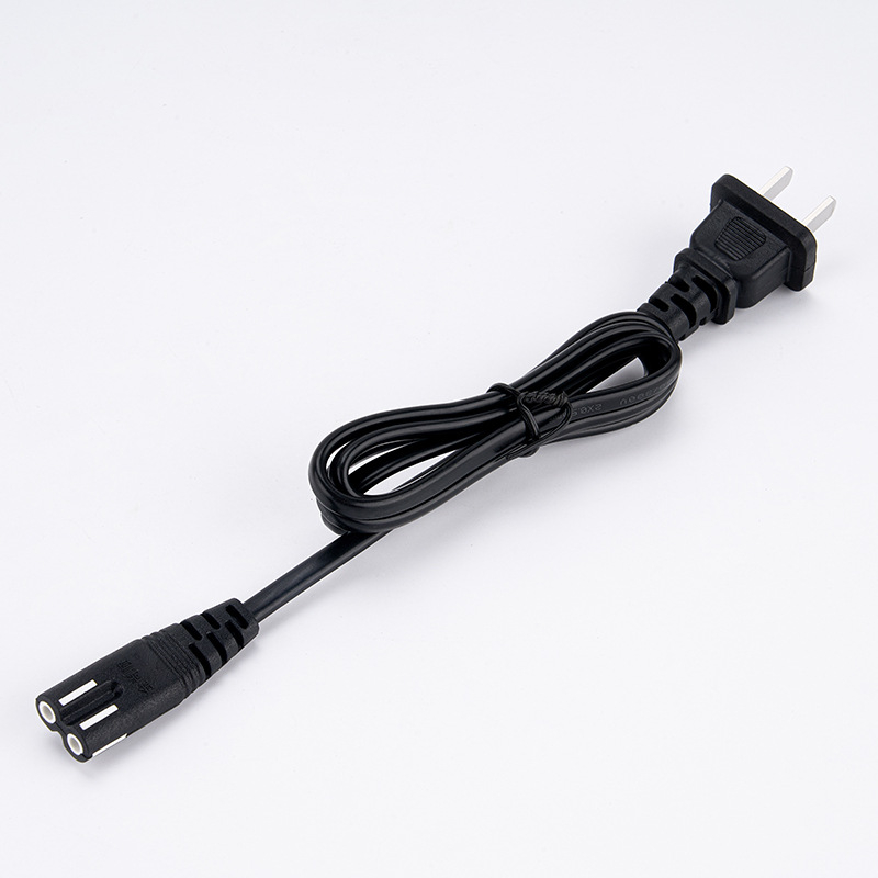 Barošanas kabelis ar figure-8 kontūru, PVC korpuss, CCC sertifikāts, divvads, piemērots printeriem un skaļruņiem