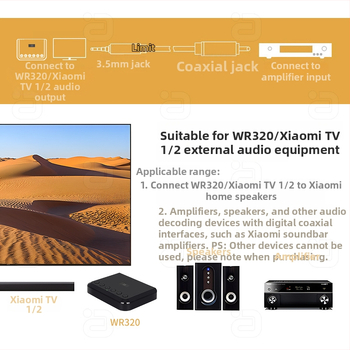 Stmavený koaxiálny digitálny audio kábel, 3,5 mm na Lotus konektor, pozlátený meďný vodič, digitálny 5.1 surround zvuk