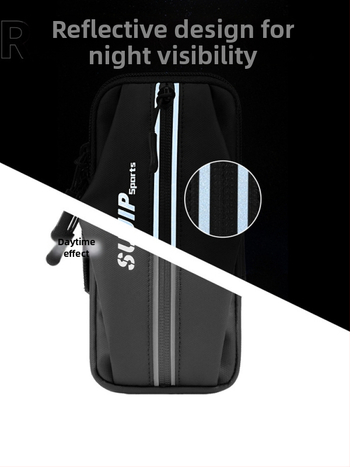 Unisex sportinė rankos krepšys mobiliajam telefonui – Oxford audinys, kvėpuojantis, atsparus vandeniui, lauko sportui