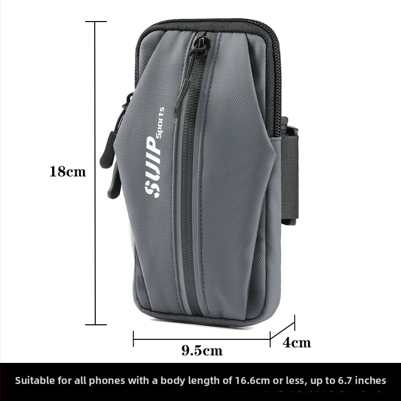 Unisex sportinė rankos krepšys mobiliajam telefonui – Oxford audinys, kvėpuojantis, atsparus vandeniui, lauko sportui