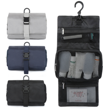 Geantă de călătorie pentru cosmetic cu cârlig detașabil, formă cub, nylon, stil japonez, organizator de machiaj multifuncțional