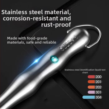 Puodų šepetėlis su ilga rankena, iš 304 nerūdijančio plieno, su plieno kamuoline šveitimui virtuvėje