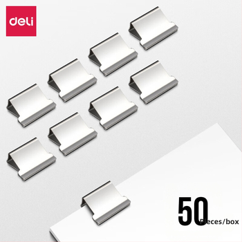 Deli 8592 kovový rohový klip, sada 50 kusov