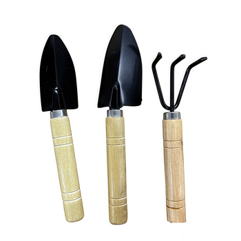 Qiling Rozsdamentes acélból készült háromrészes kerti lapátkészlet ültetéshez és növénygondozáshoz