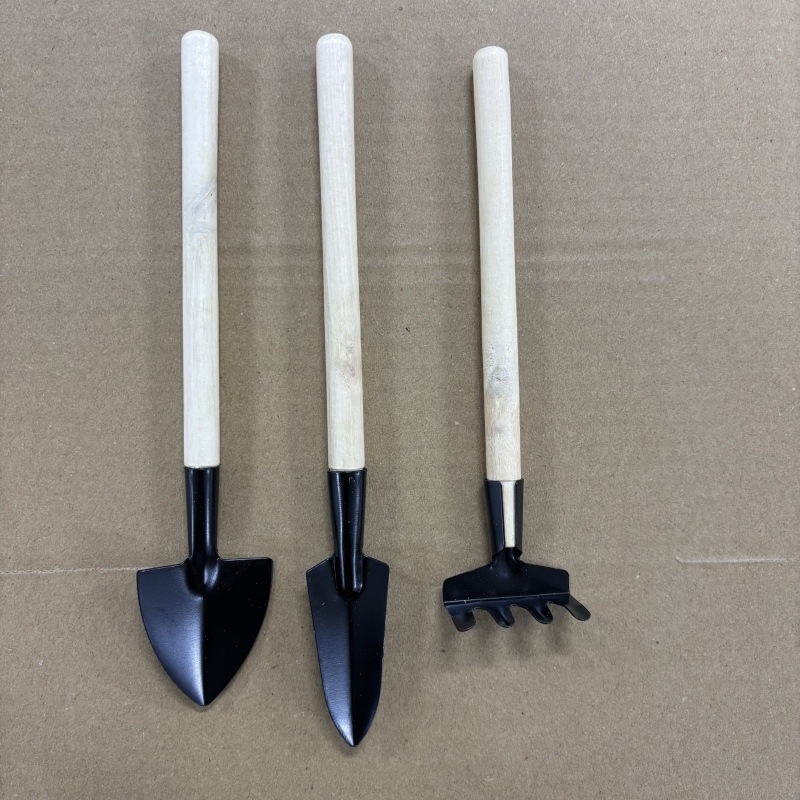 Qiling Rozsdamentes acélból készült háromrészes kerti lapátkészlet ültetéshez és növénygondozáshoz