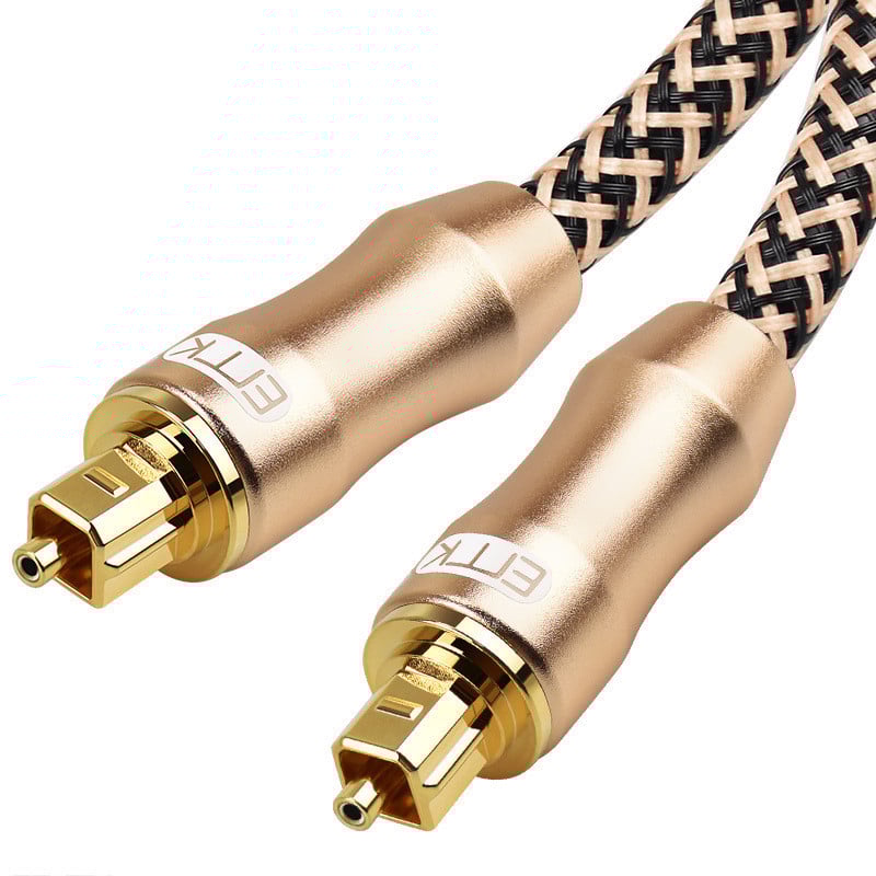 Cablu audio din fibră optică SPDIF digital, cu placare aur, OEM, pentru periferice PC