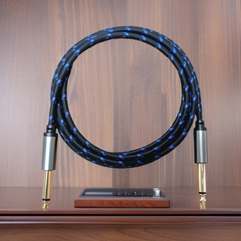 Audio kábel s dvomi vodičmi, muž–muž konektor, meďové jadro, pre gitaru, zosilňovač a mixér