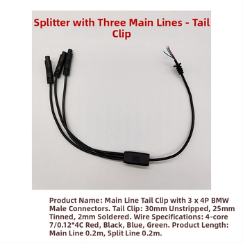 Kábel na pripojenie spätná kamery pre automobilové audio/video systémy — Vonkajší plášť: Iné — Značka: Neuvedená