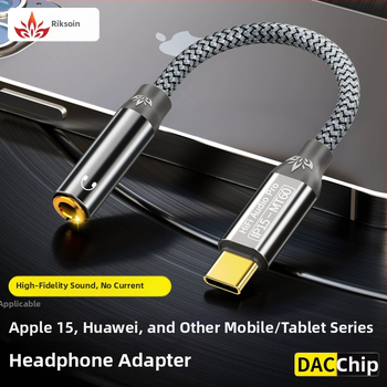 iPhone 15 adaptér na slúchadlá, káblový adaptér USB-C na 3,5 mm, zlaté pokovenie, bezoxidové medené jadro a medené vodiče, ROHS