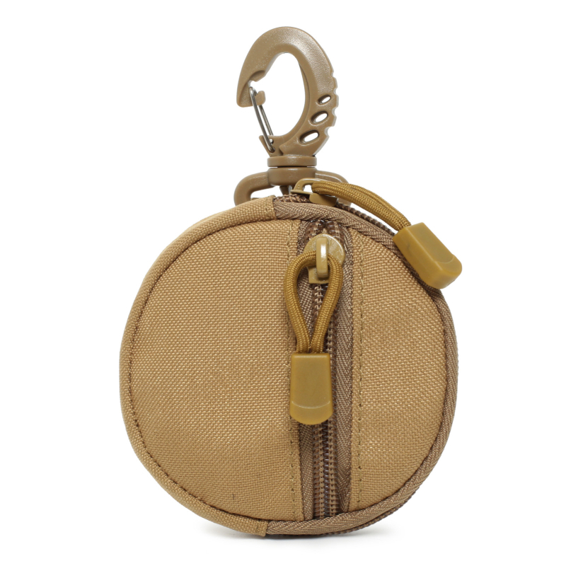 EDC кръгла чанта за ключове (водоустойчива, ултралека, износоустойчива, Oxford плат, 1 сгъвка портфейла)